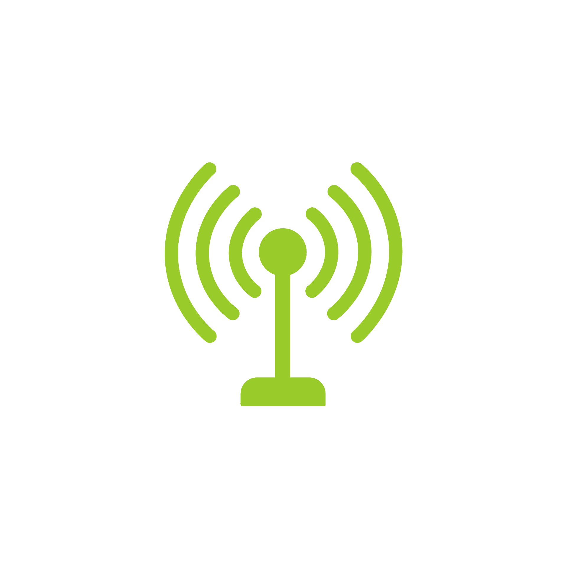Ícono antena de conectividad rural